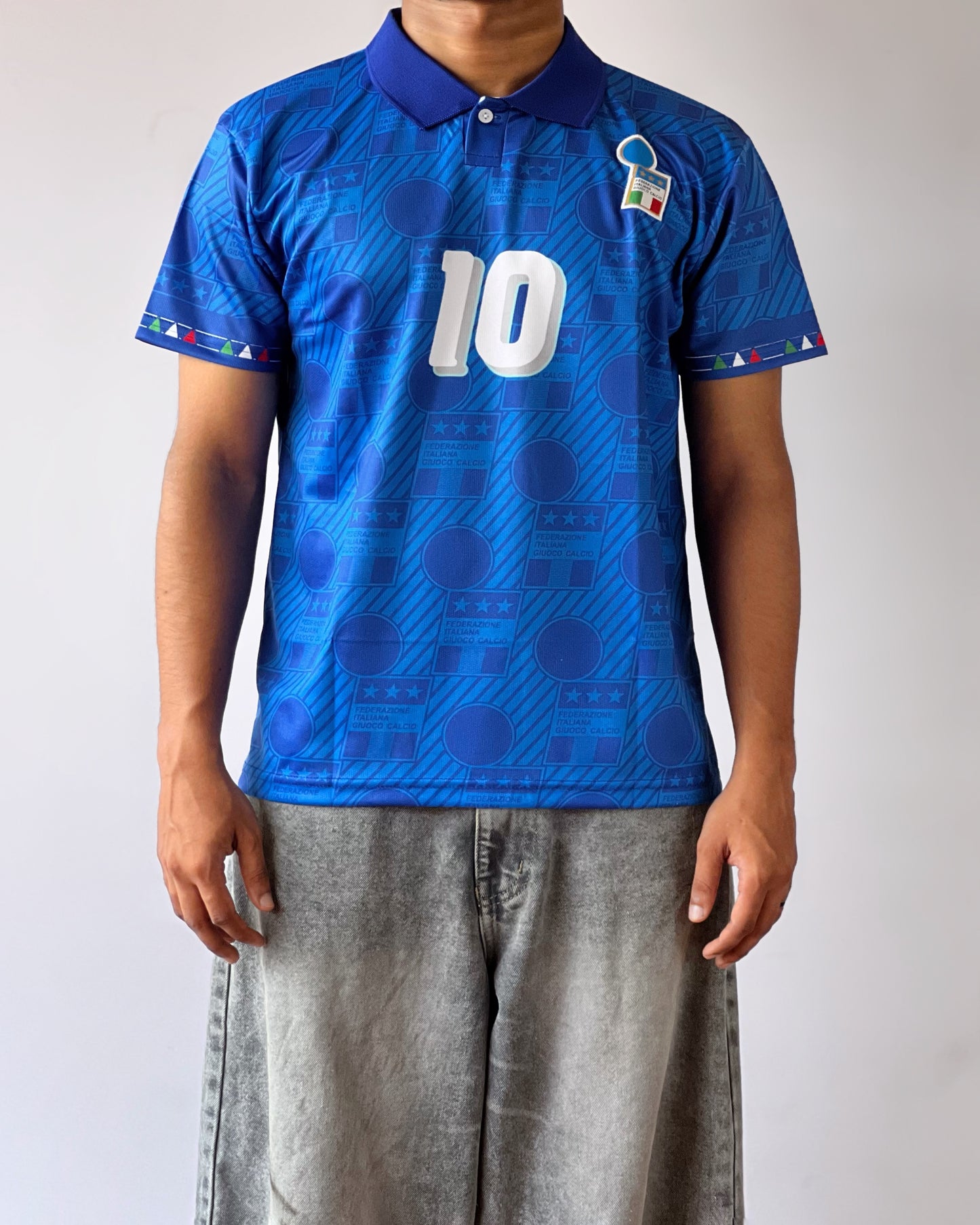 ITALY BAGGIO RETRO JERSEY (Embroidery)