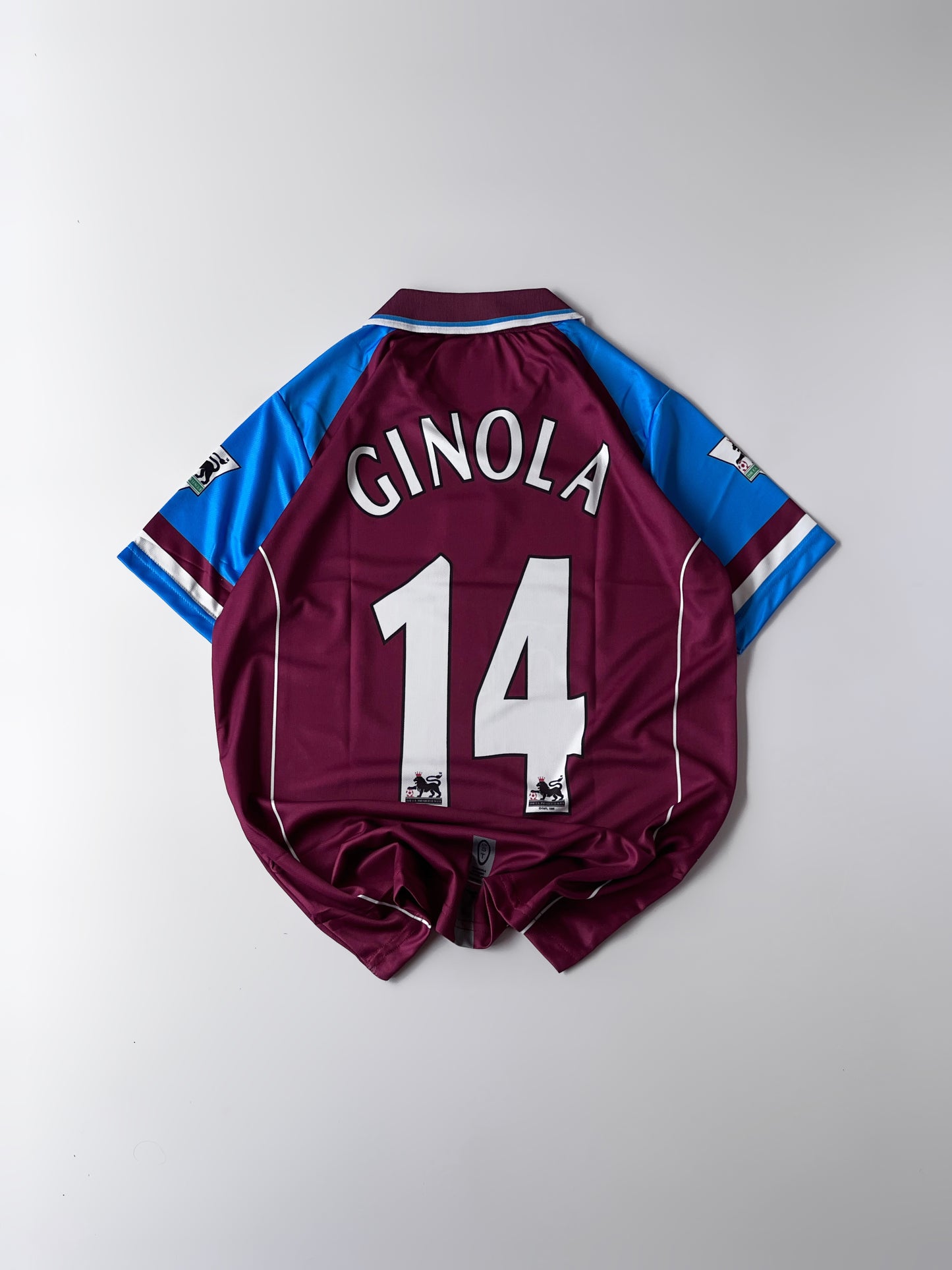 ASTON VILLA GINOLA RETRO JERSEY - ICONIC #14