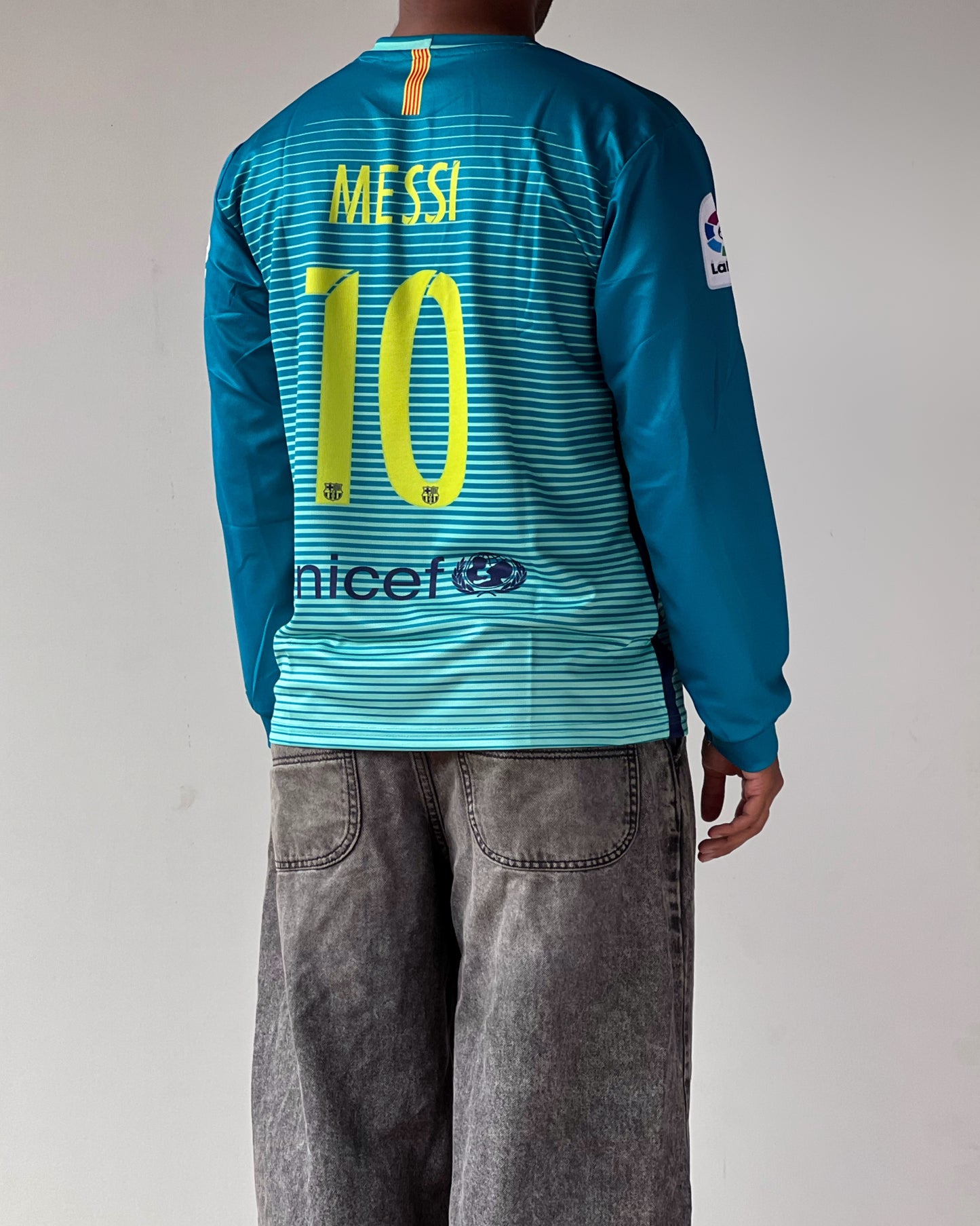 BARCELONA MESSI GREEN AWAY KIT (Fullsleeve)