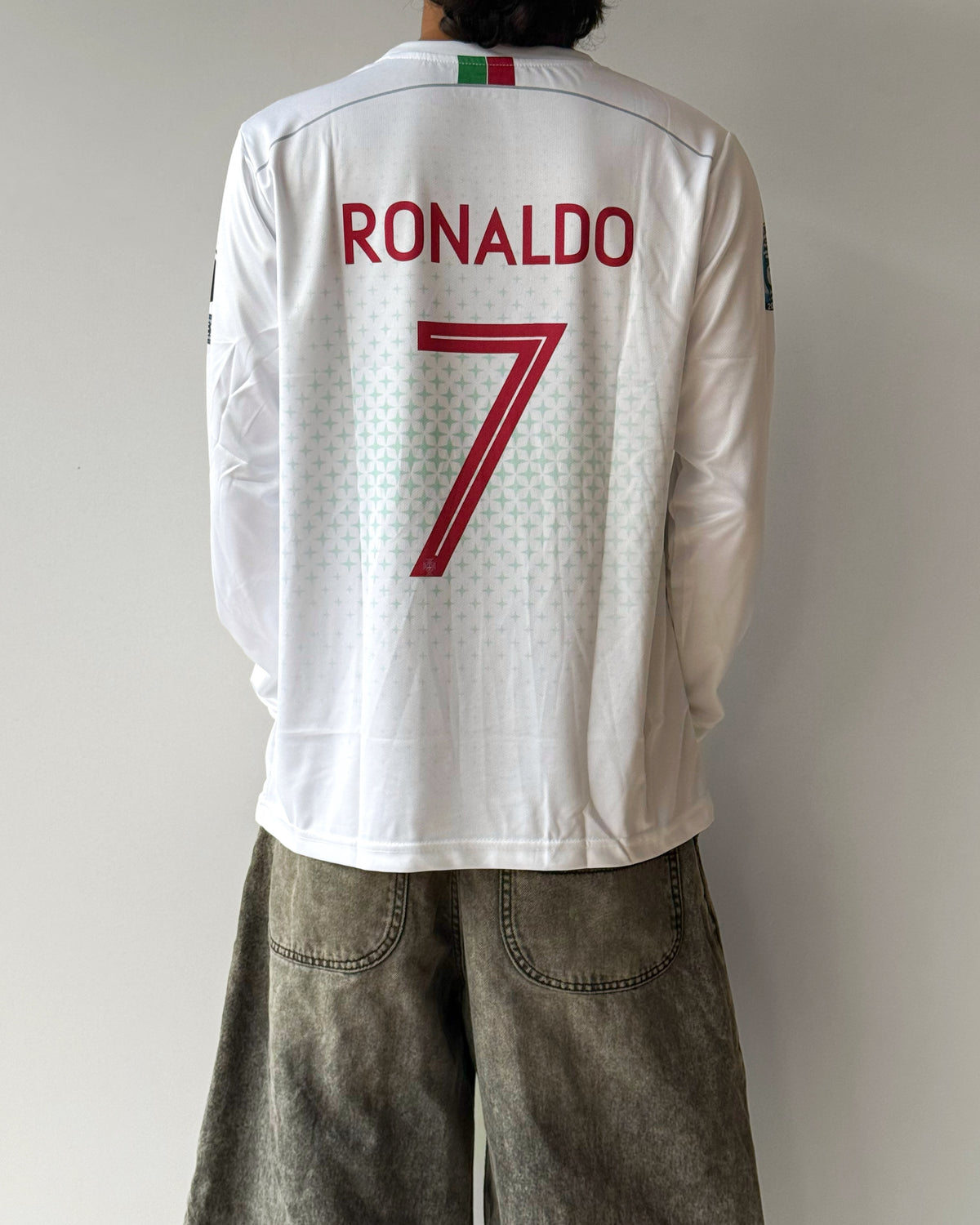 PORTUGAL RONALDO 2016 EURO RETRO AWAY JERSEY Fullsleeve embroidery
