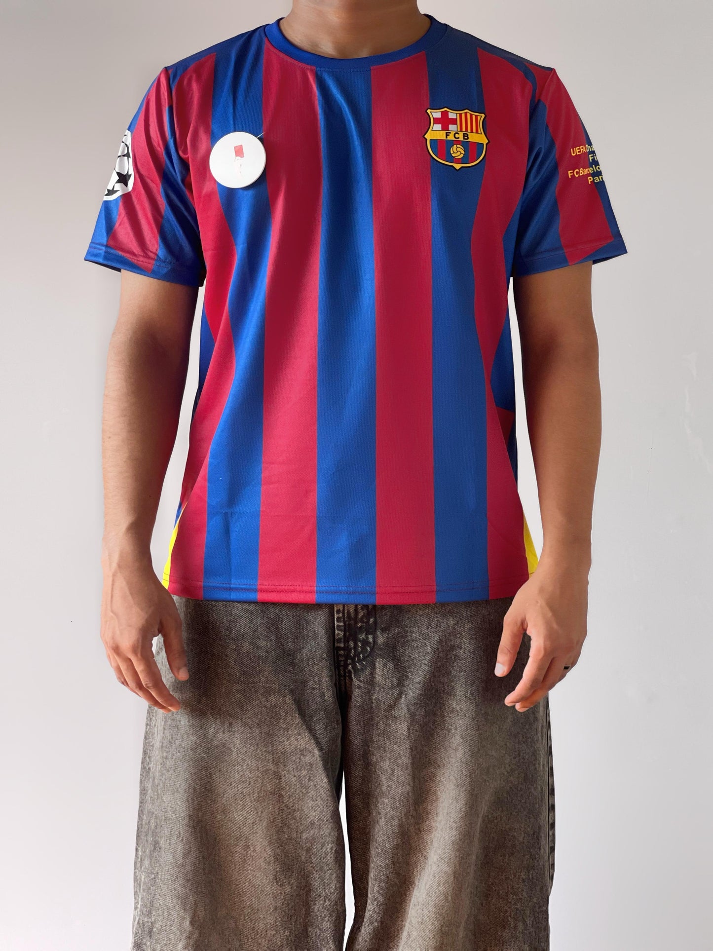 RONALDINHO BARCA HOME RETRO JERSEY