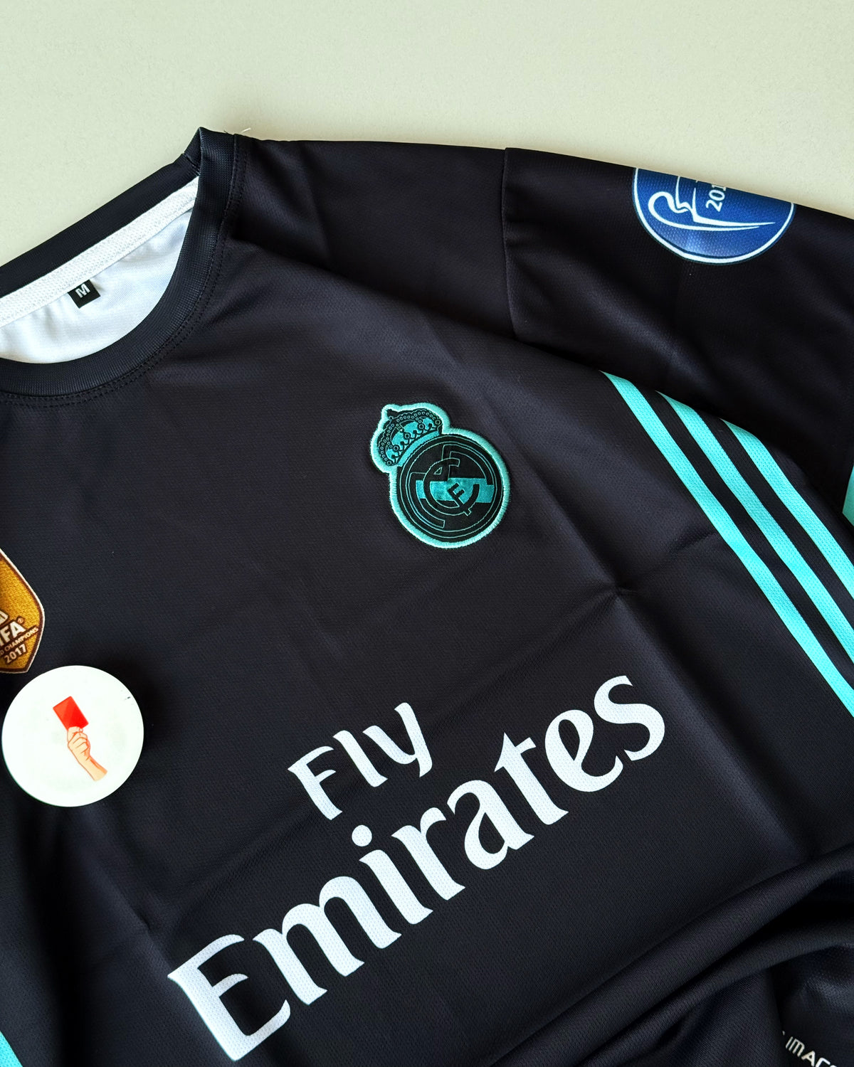 REAL MADRID CRISTIANO 2017/18 AWAY KIT embroidery