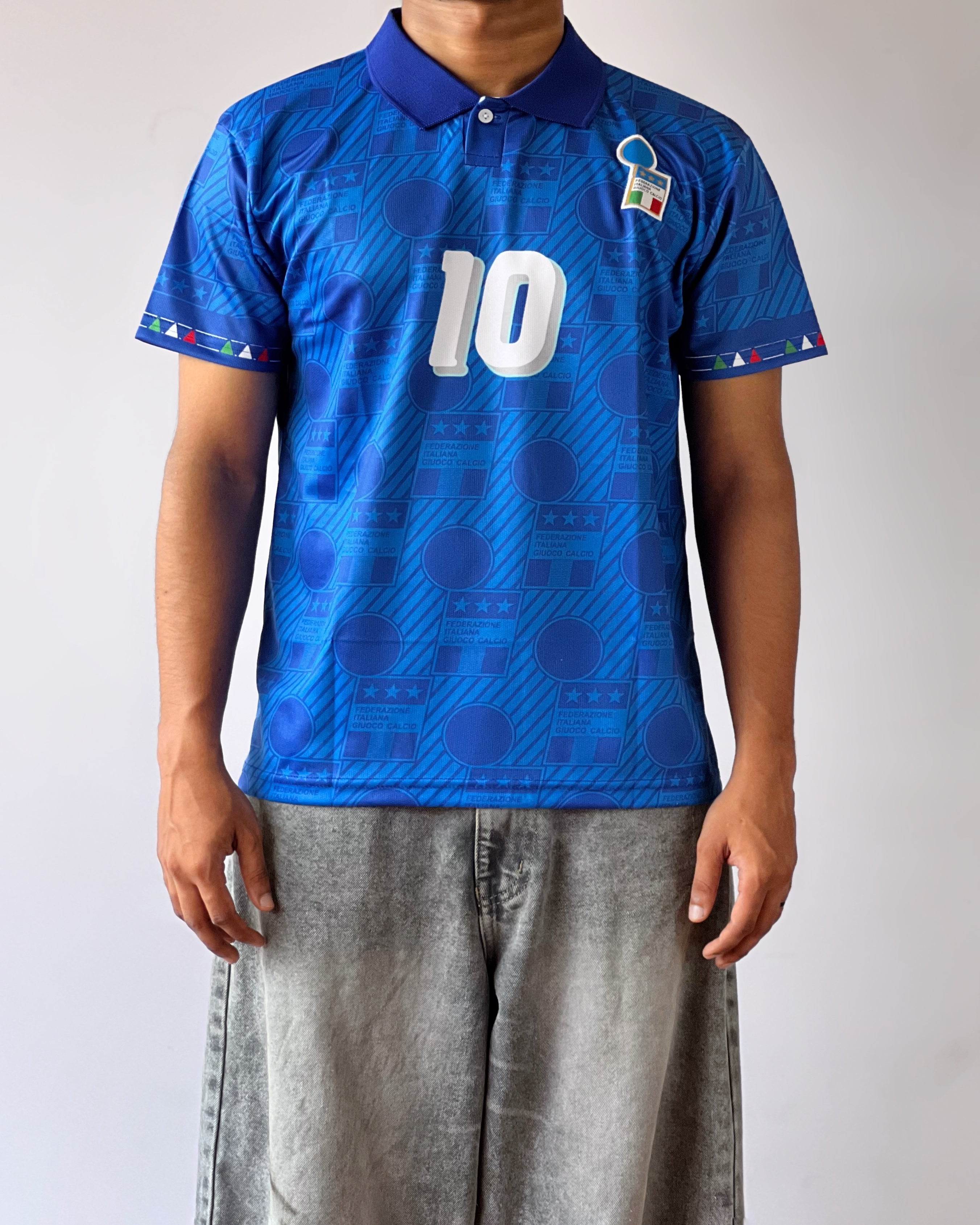 ITALY BAGGIO RETRO JERSEY (Embroidery)