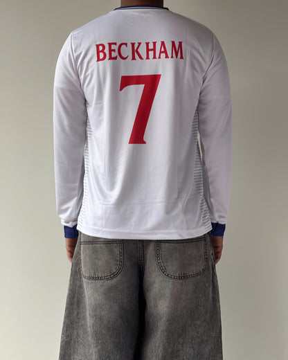 BECKHAM ENGLAND RETRO KIT #7 (Embroidery Full Sleeve)