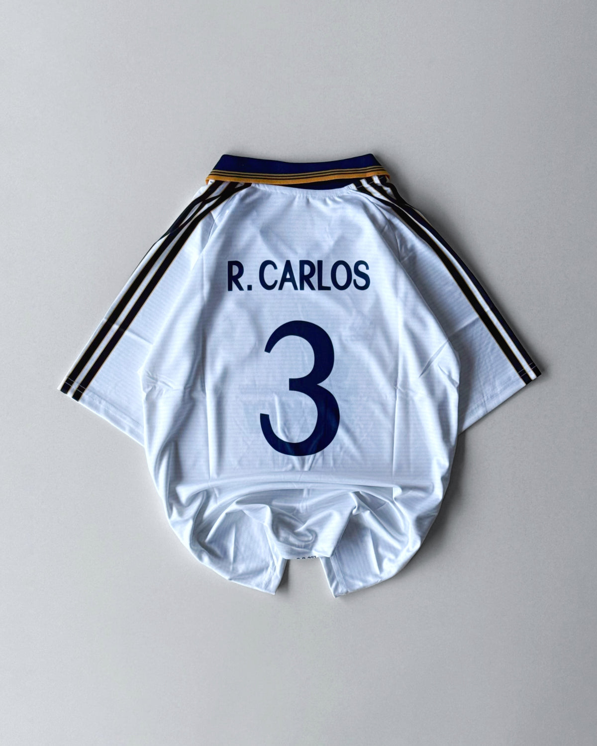 REAL MADRID CARLOS RETRO HOME KIT TEKA 3 oveesized embroidery
