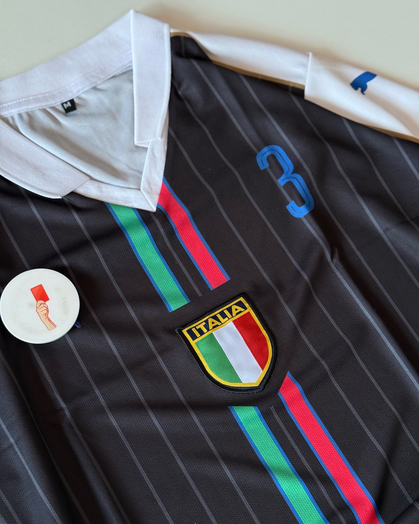 ITALY PIRLO AWAY BLACK KIT (oversized embroidery)