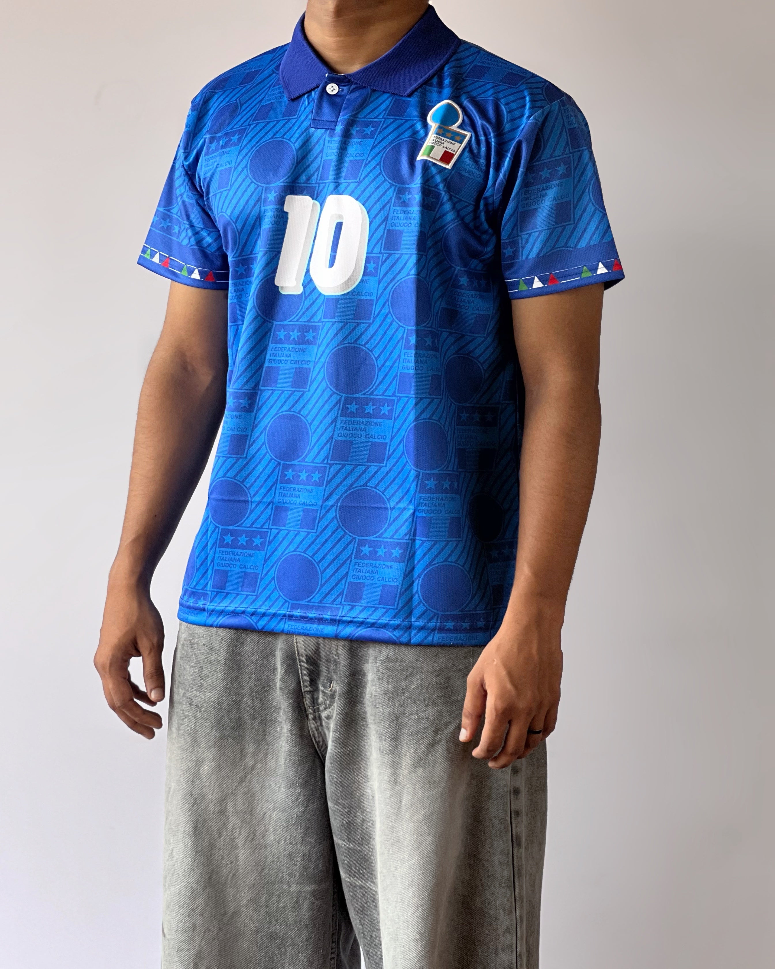 ITALY BAGGIO RETRO JERSEY (Embroidery)