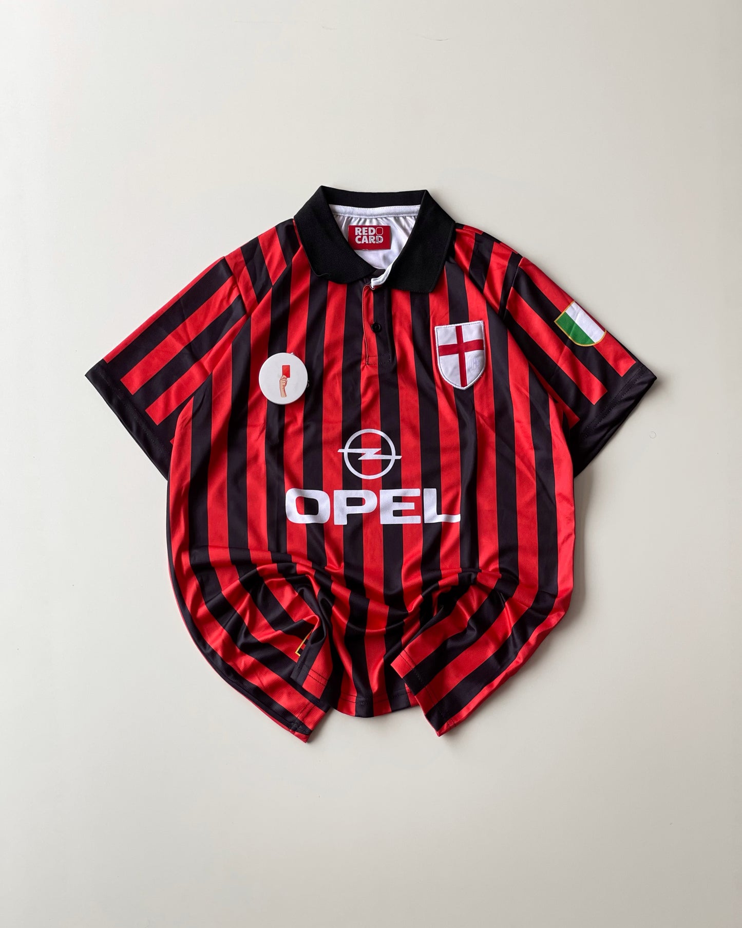 AC MILAN RETRO MALDINI BLACK AND RED STRIPE (Embroidery)