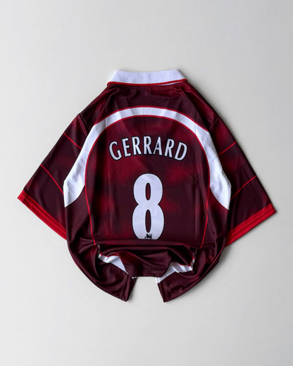 LIVERPOOL GERRARD RETRO AWAY KIT BURGUNDY Oversized