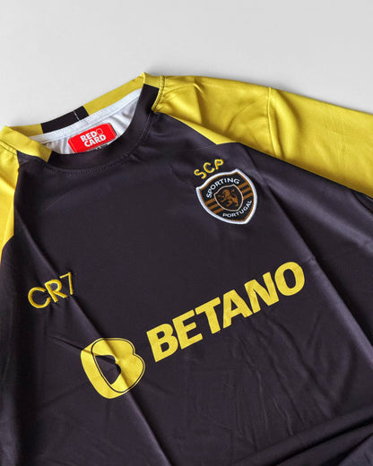 SPORTING RONALDO 28 AWAY BLACK KIT (Embroidery)