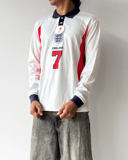 ENGLAND BECKHAM 1998 HOME KIT RETRO Fullsleeve embroidery