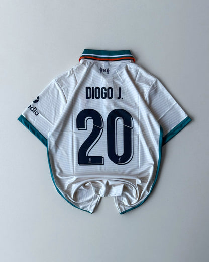 LIVERPOOL DIOGO JOTA RETRO AWAY KIT embroidery
