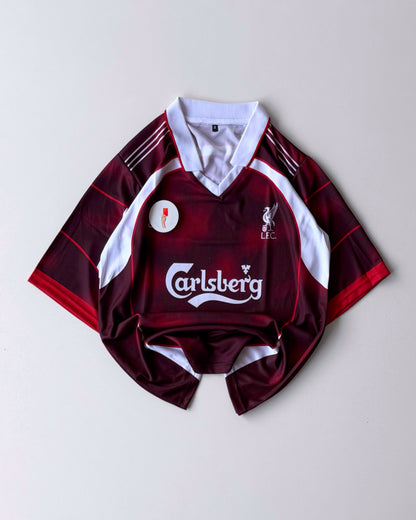 LIVERPOOL GERRARD RETRO AWAY KIT BURGUNDY Oversized