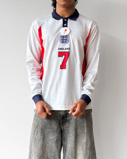 ENGLAND BECKHAM 1998 HOME KIT RETRO Fullsleeve embroidery