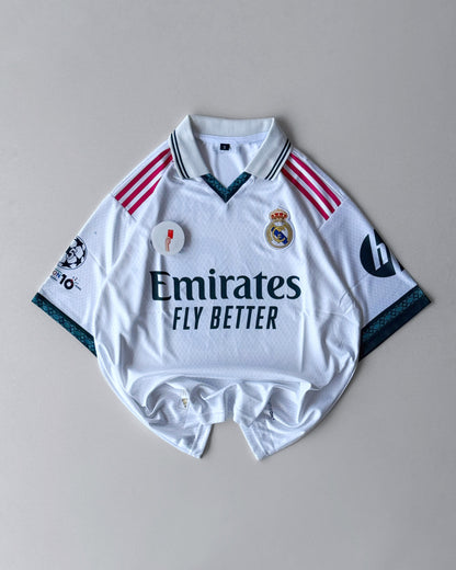 REAL MADRID MBAPPE 2026/27 HOME KIT COLLAR CASUAL WEAR oversized