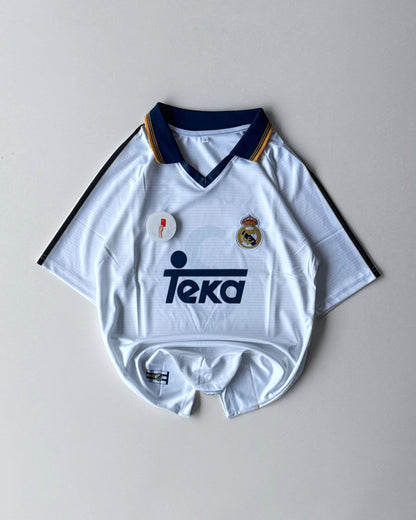 REAL MADRID CARLOS RETRO HOME KIT TEKA 3 oveesized embroidery