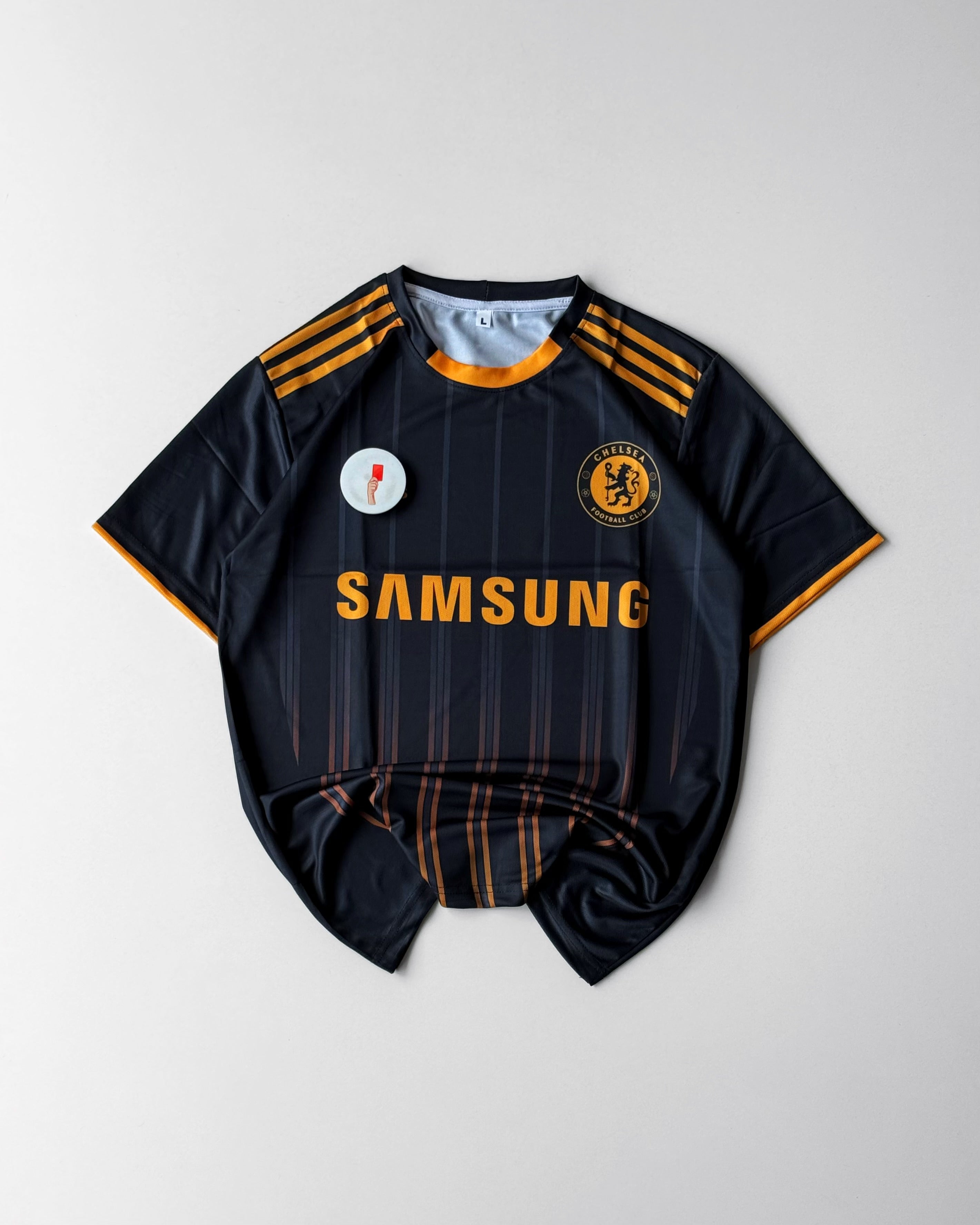 CHELSEA DROGBA RETRO AWAY KIT BLACK