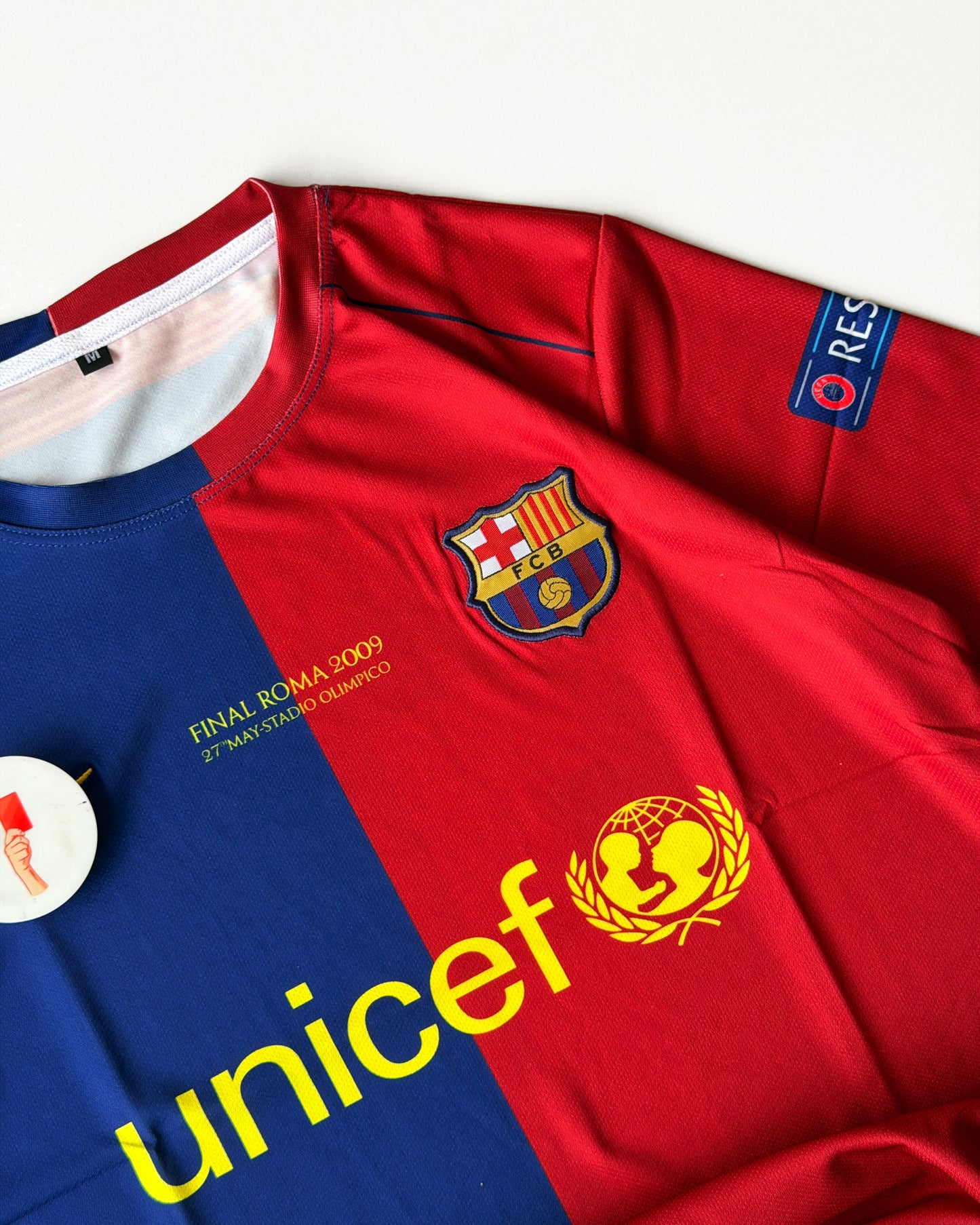 BARCELONA MESSI RETRO FINAL 2009 HOME KIT