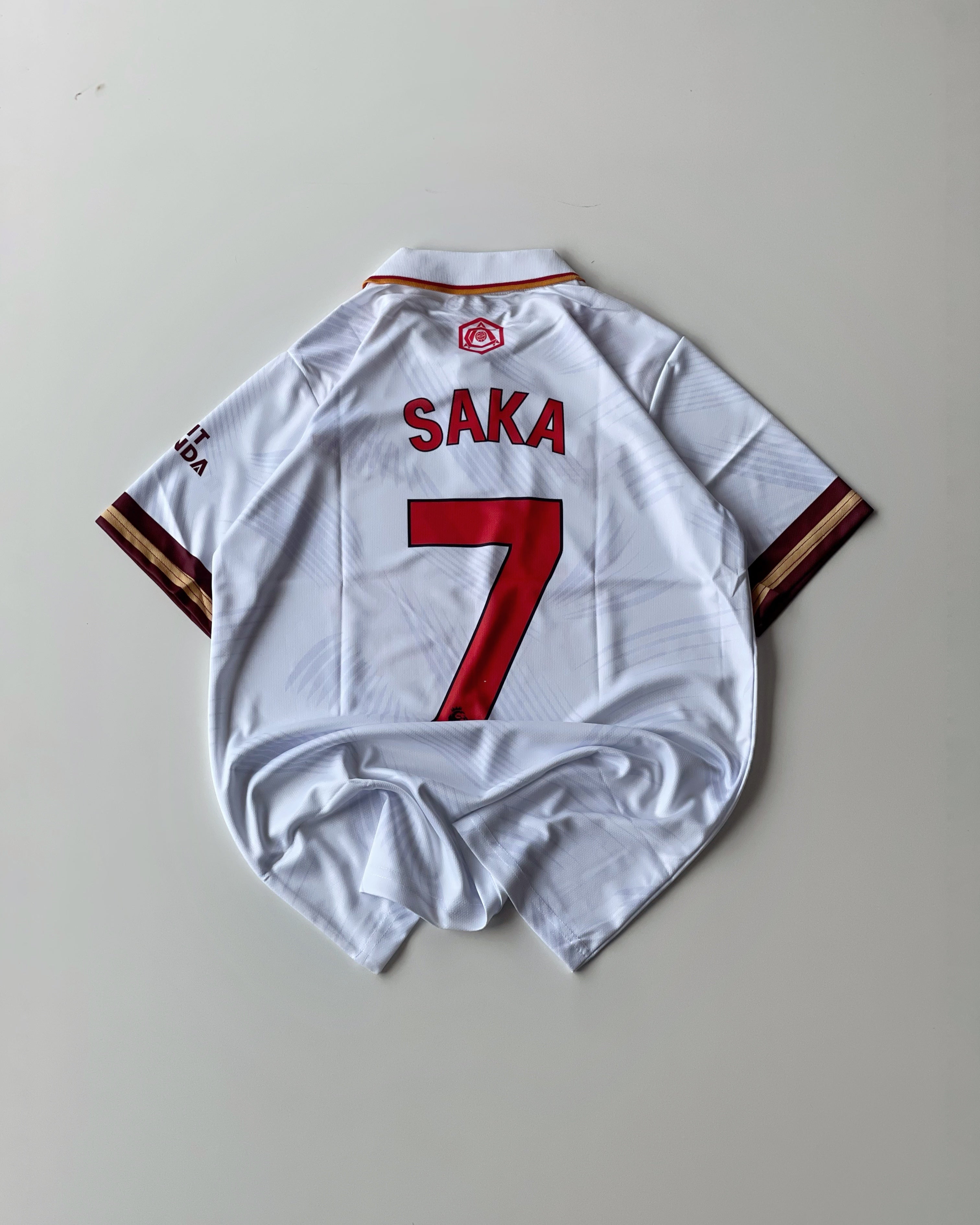 ARSENAL SAKA HOME WHITE COLLAR (embroidery)