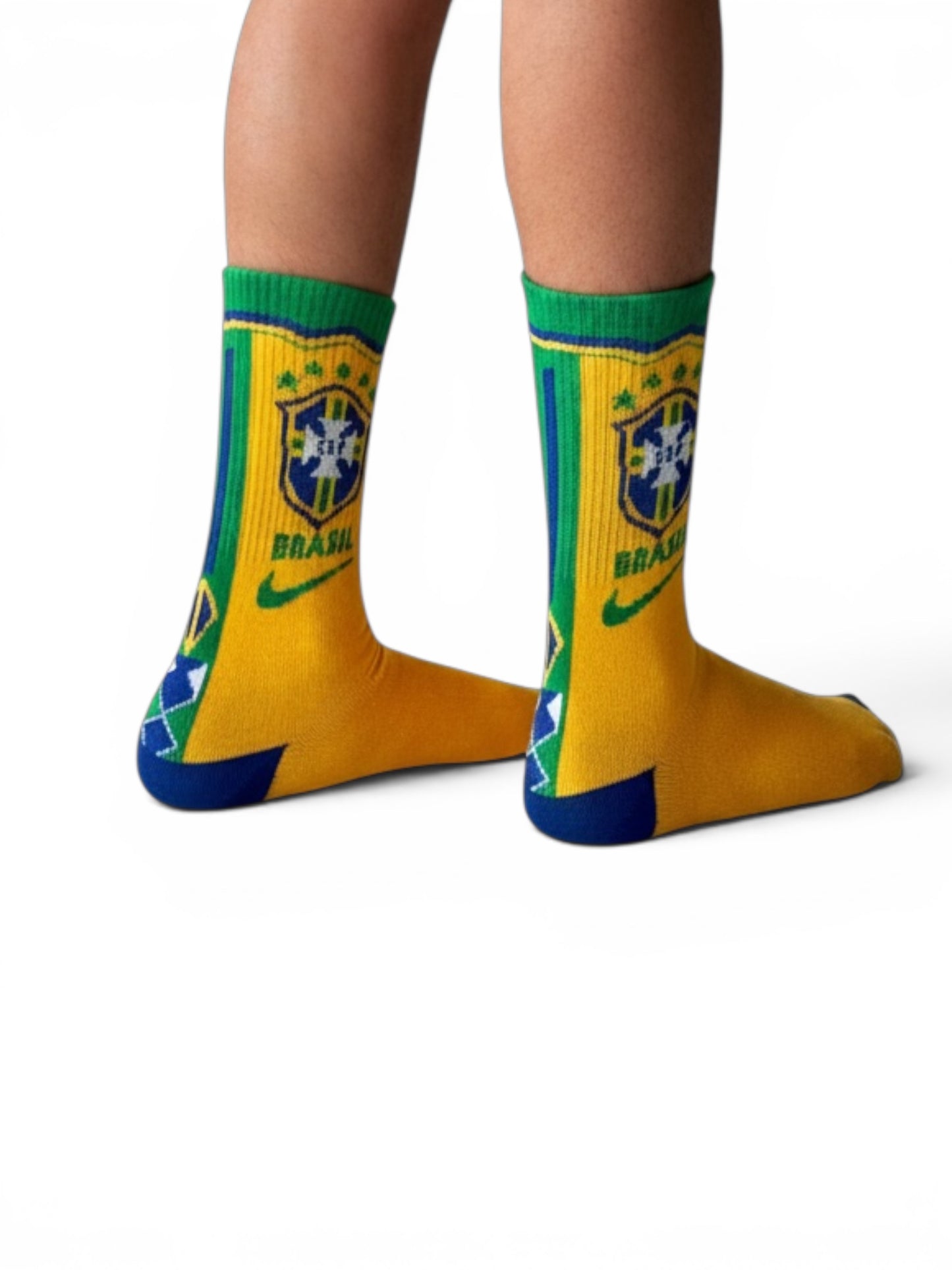 SOCKS CALF LENGTH BRAZIL YELLOW