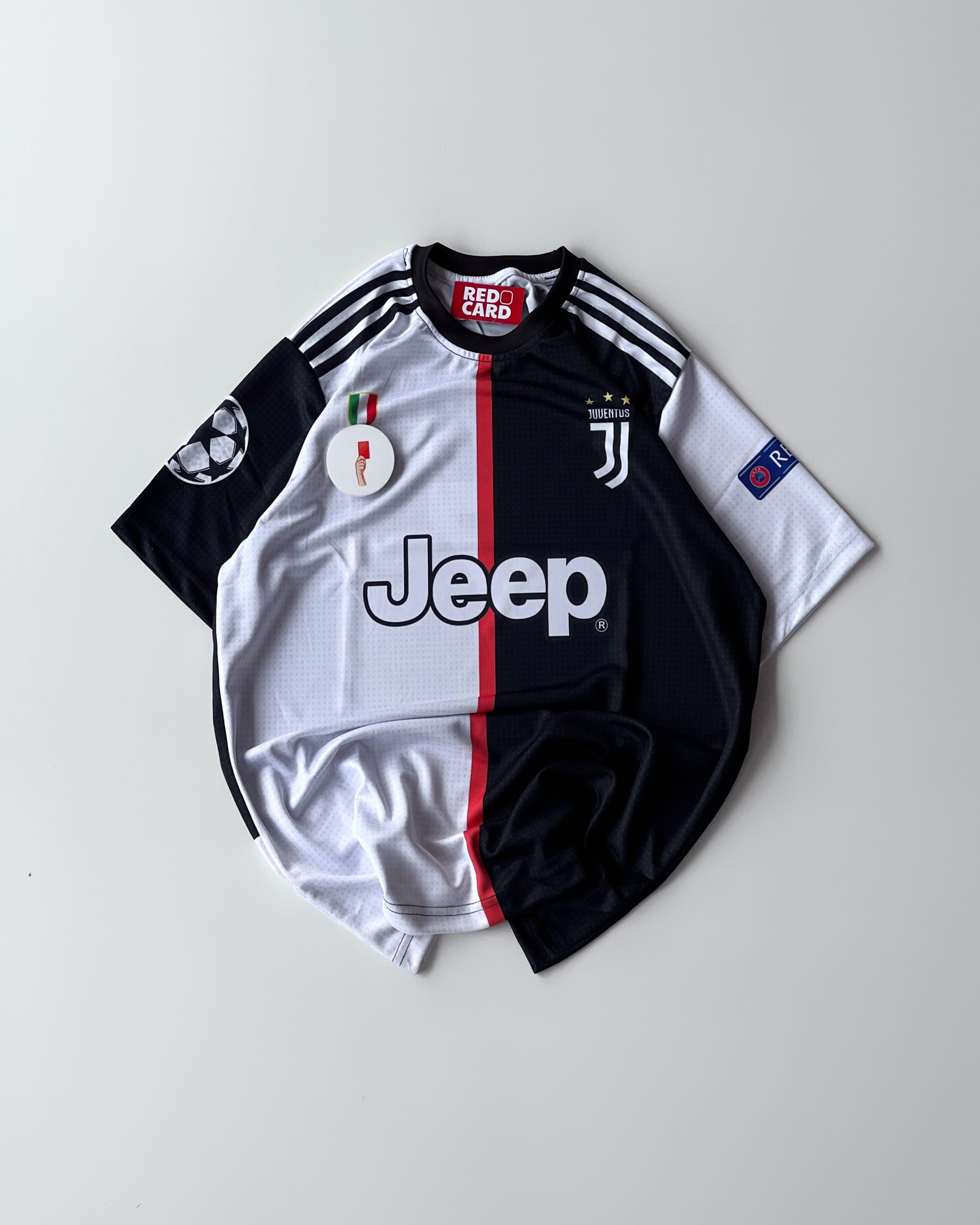 Retro Juventus Ronaldo Fan Jersey – Iconic Half & Half