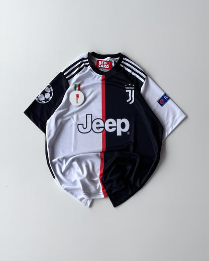 Retro Juventus Ronaldo Fan Jersey – Iconic Half & Half