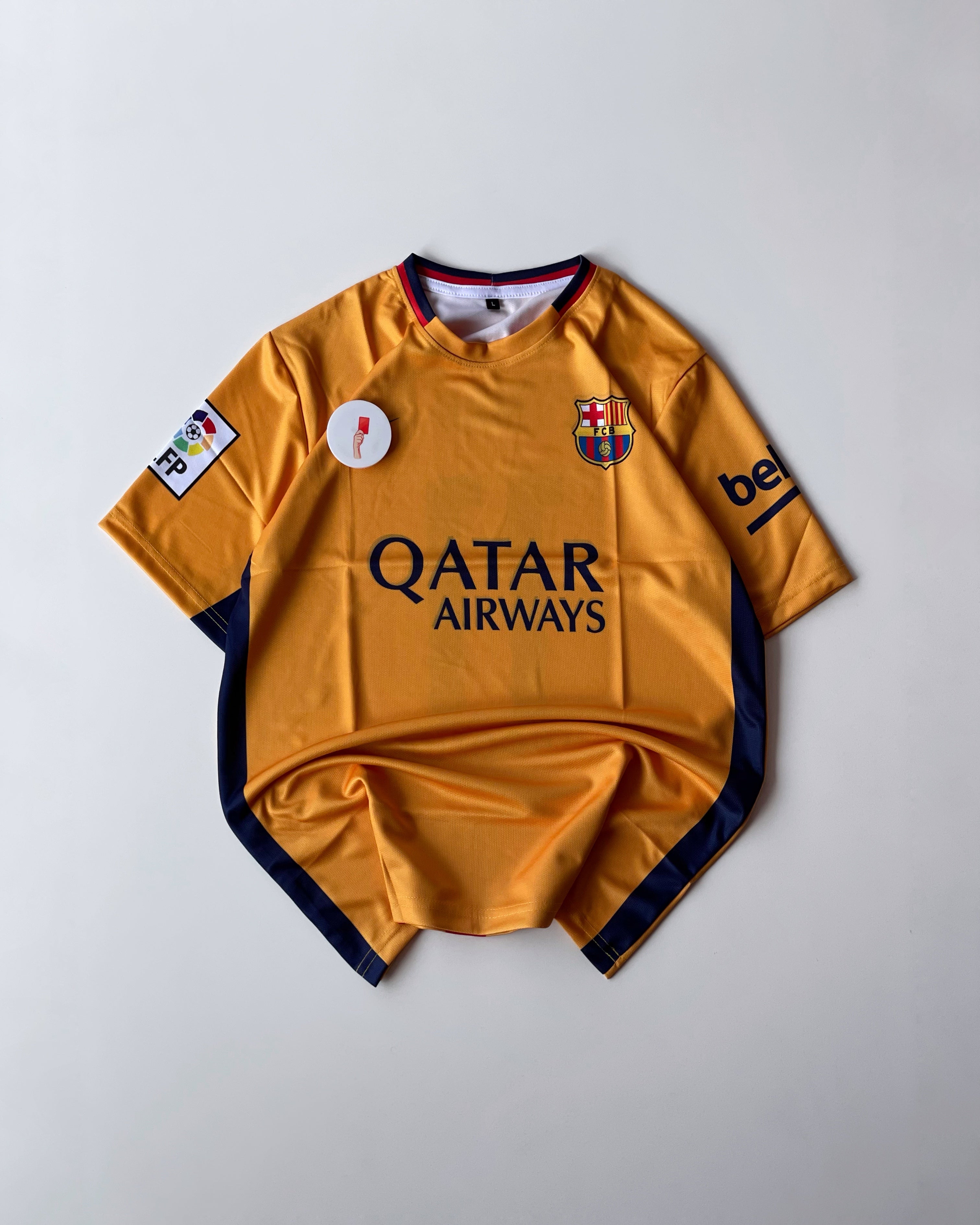 BARCELONA NEYMAR QATAR AIRWAYS AWAY YELLOW RETRO