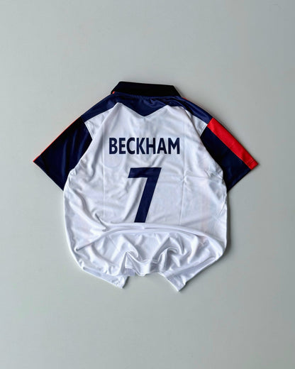 ENGLAND BECKHAM CLASSIC WHITE JERSEY (embroidery)