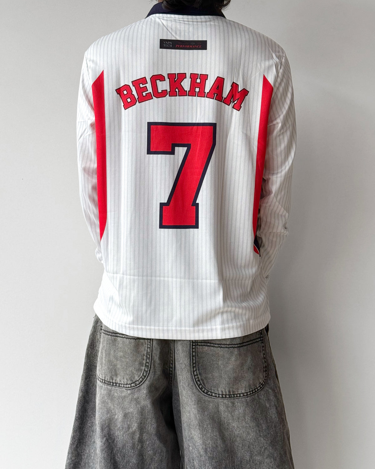 ENGLAND BECKHAM 1998 HOME KIT RETRO Fullsleeve embroidery
