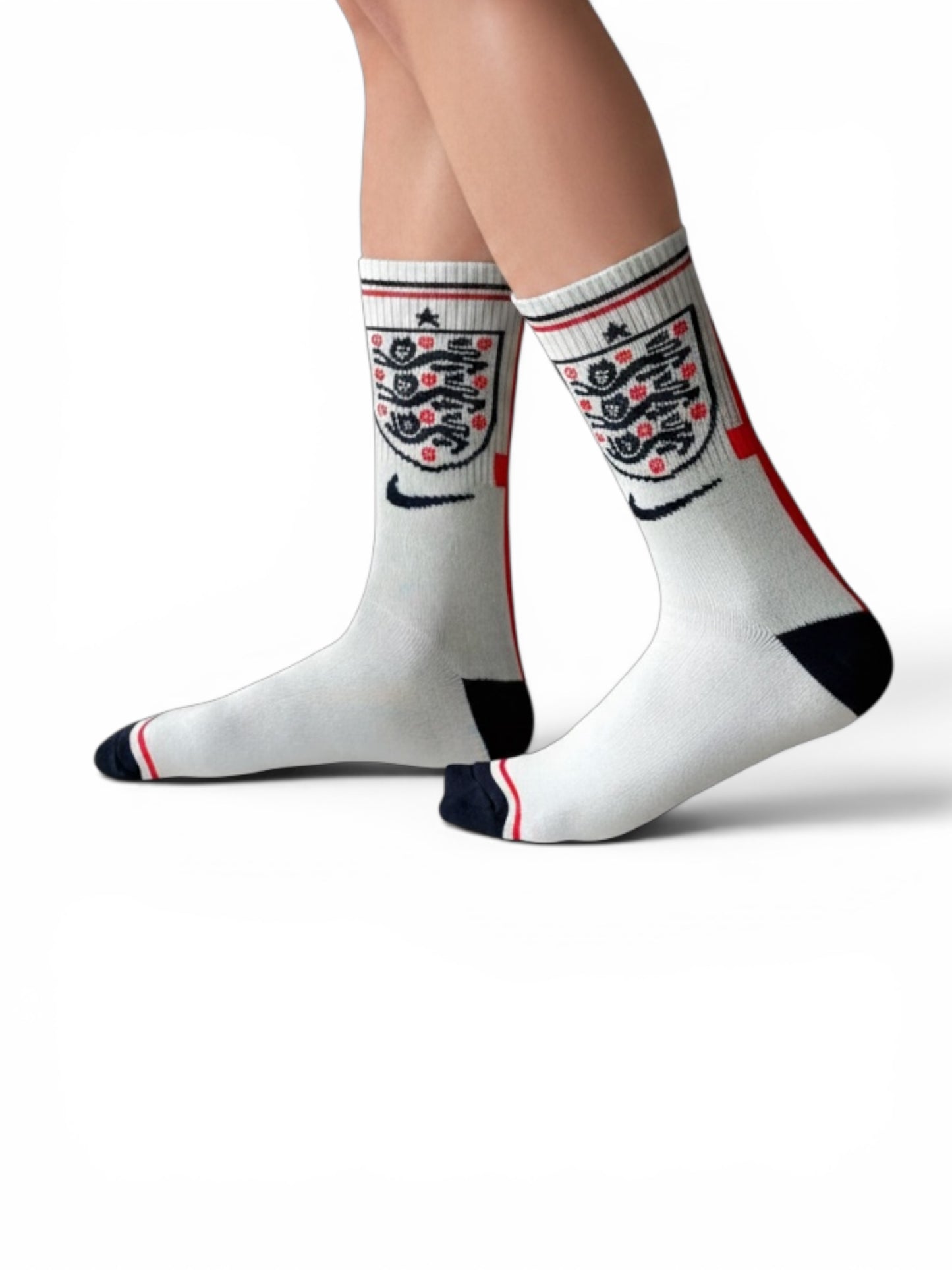 SOCKS CALF LENGTH ENGLAND WHITE