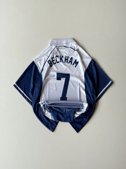 BECKHAM ENGLAND RETRO HOME KIT WHITE/BLUE oversized