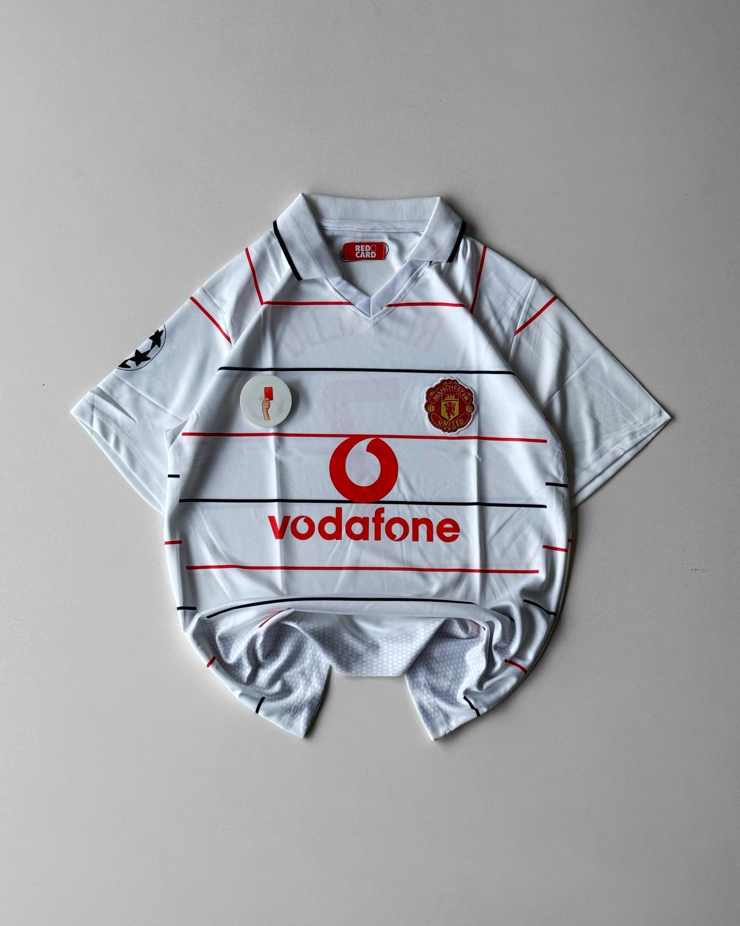 RONALDO UNITED AWAY WHITE RETRO VODAFONE KIT (embroidered)