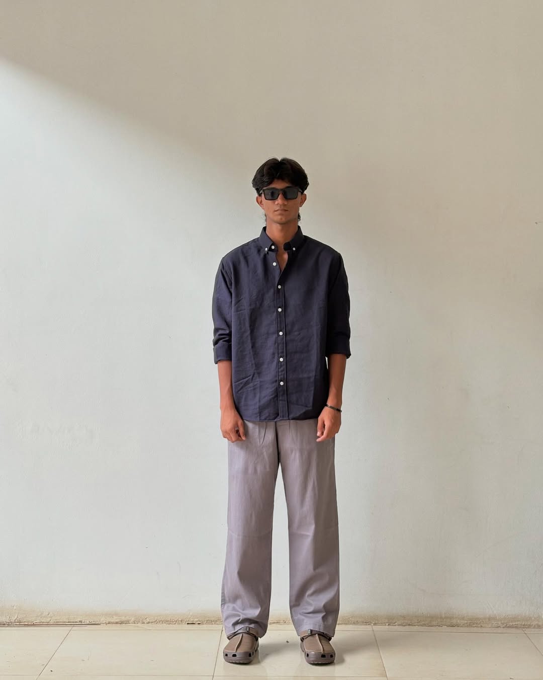 Blue relax fit full sleeve