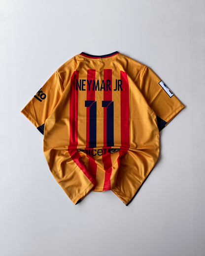 BARCELONA NEYMAR QATAR AIRWAYS AWAY YELLOW RETRO
