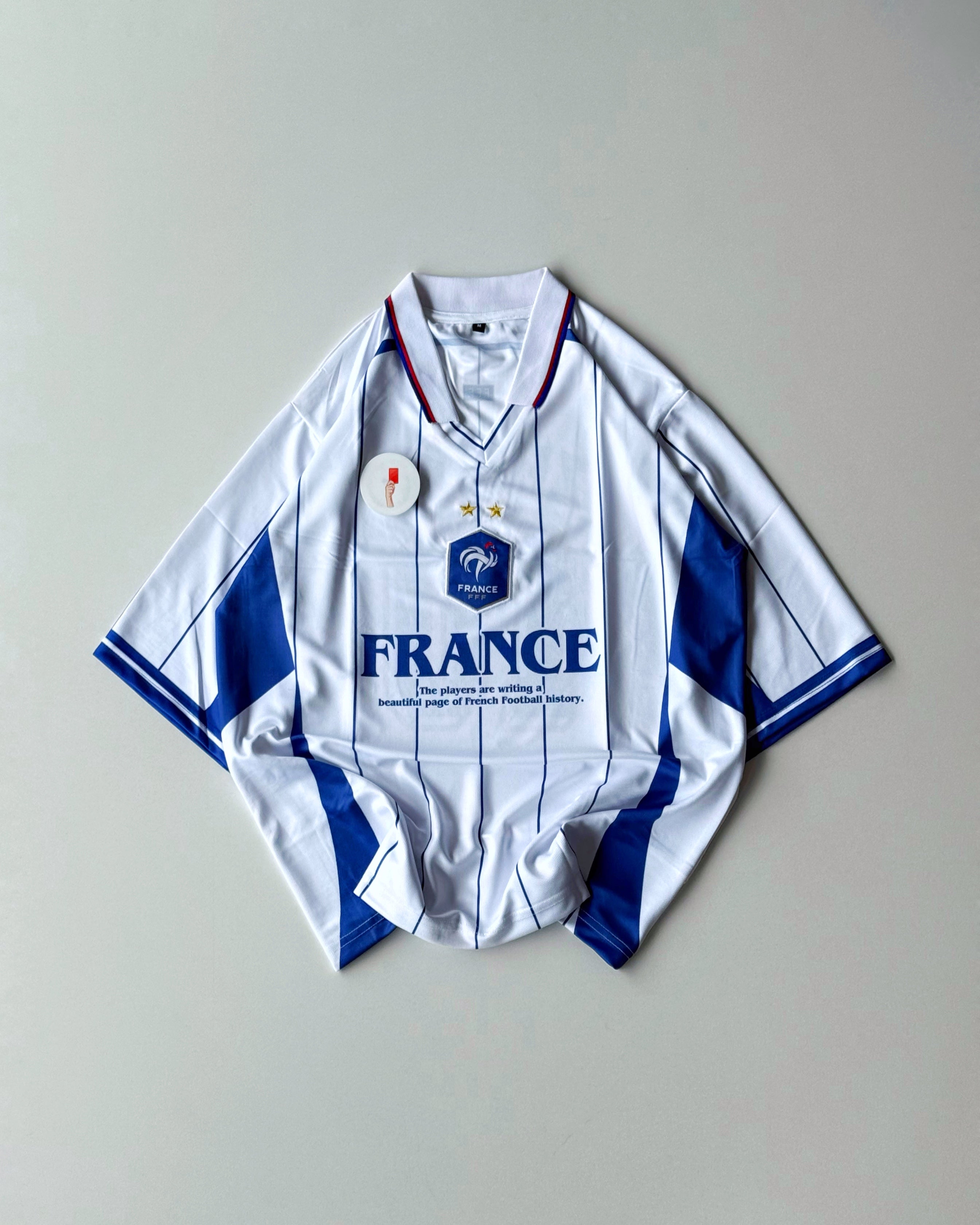FRANCE ZIDANE RETRO WHITE CLASSIC KIT (oversized embroidery)