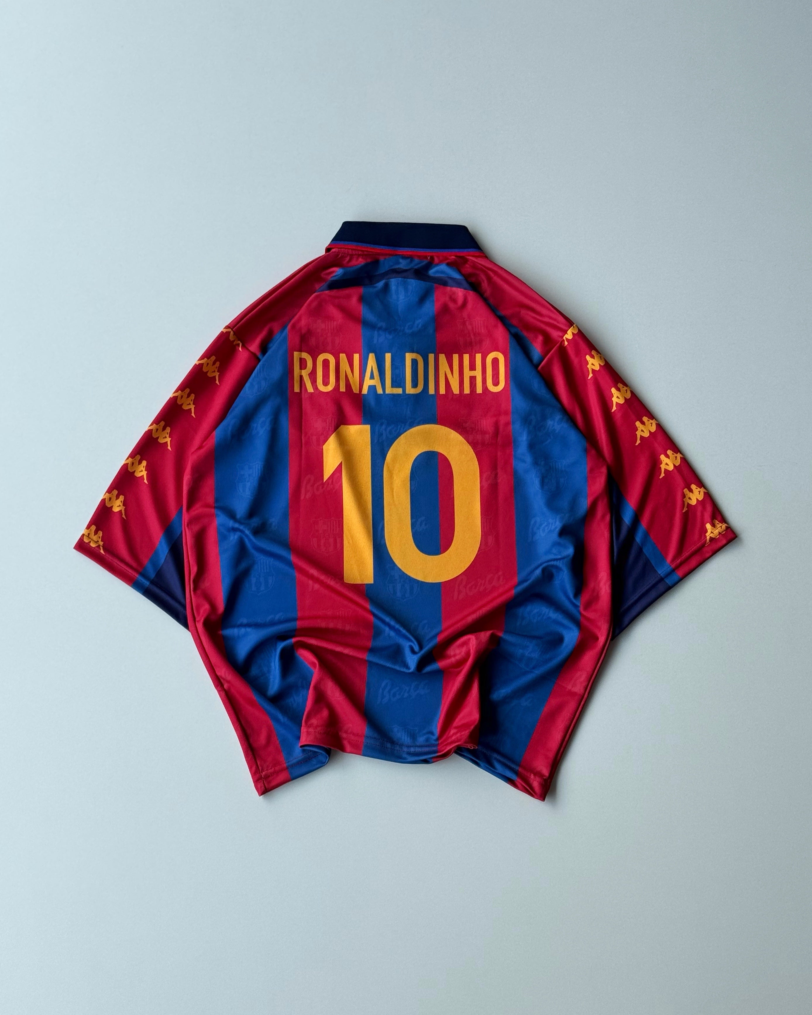 BARCELONA RONALDINHO KAPPA RETRO EDITION ( embroidery)
