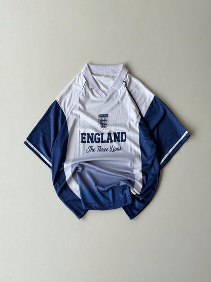 BECKHAM ENGLAND RETRO HOME KIT WHITE/BLUE oversized