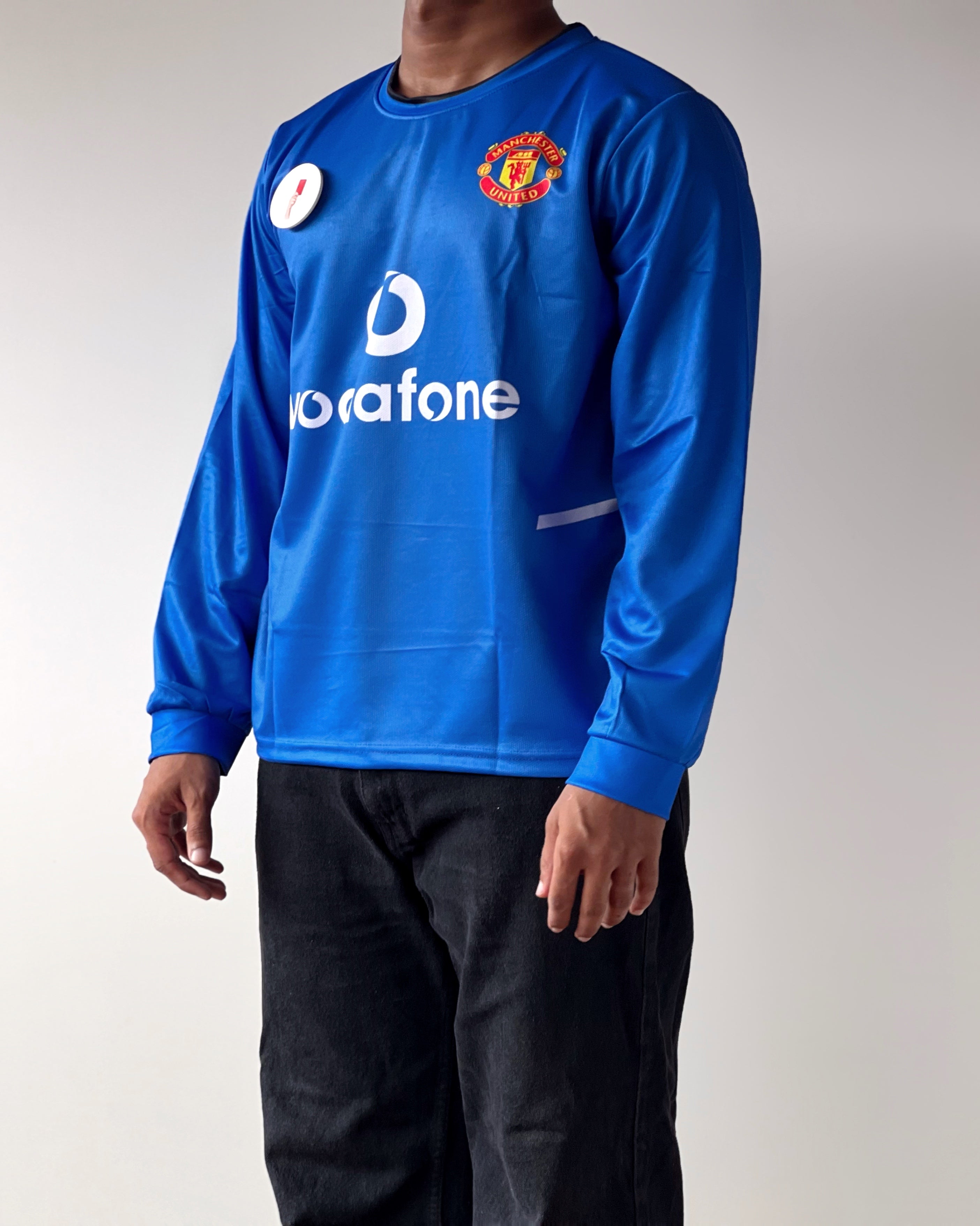 MANCHESTER UNITED AWAY BECKHAM VODAFONE RETRO FULL SLEEVE