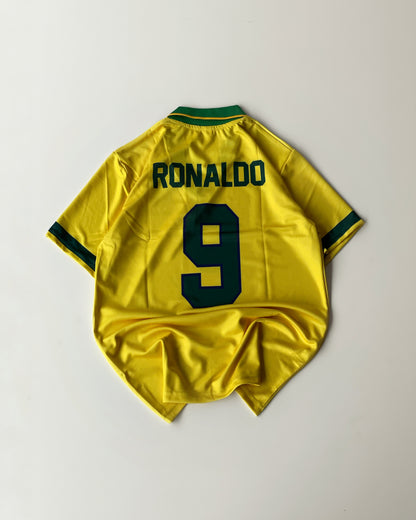 RONALDO NAZARIO BRAZIL RETRO HOME KIT