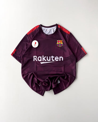 BARCELONA MESSI RETRO RAKUTEN AWAY BROWN