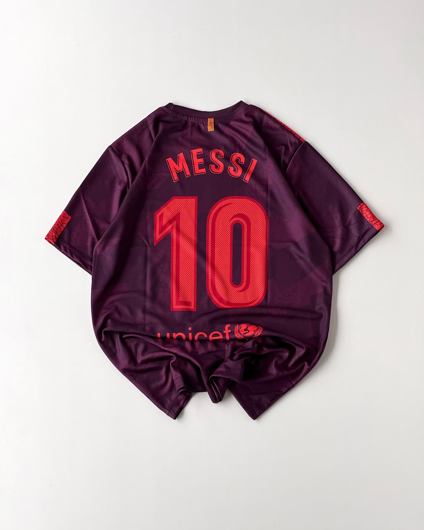 BARCELONA MESSI RETRO RAKUTEN AWAY BROWN