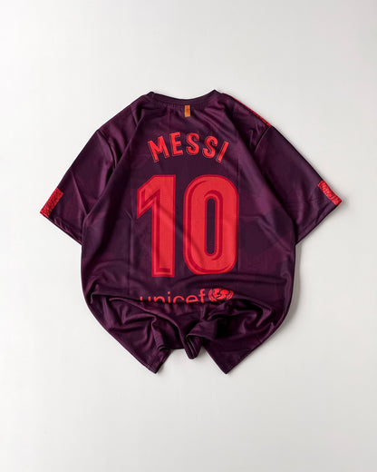 BARCELONA MESSI RETRO RAKUTEN AWAY BROWN
