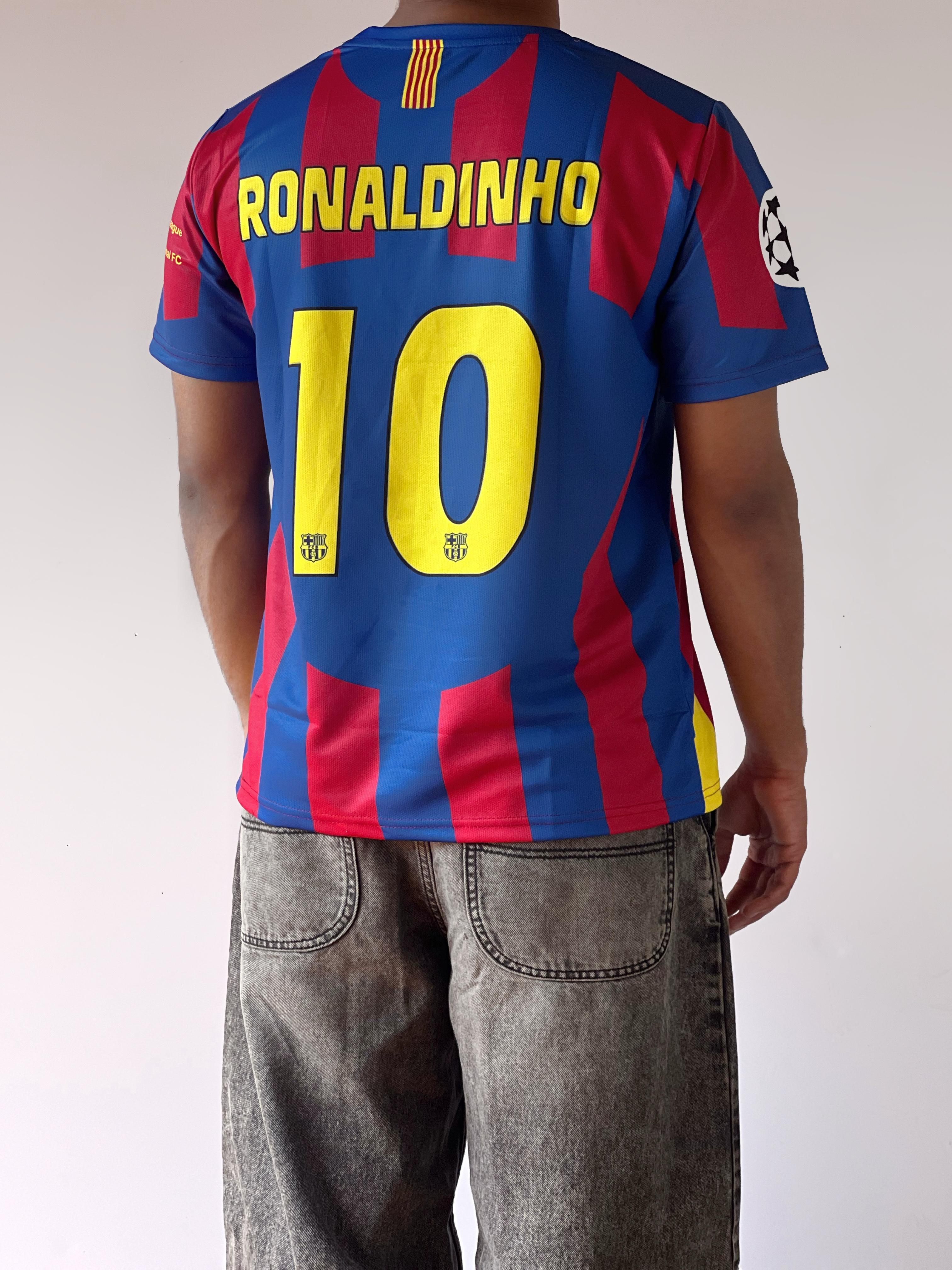 RONALDINHO BARCA HOME RETRO JERSEY
